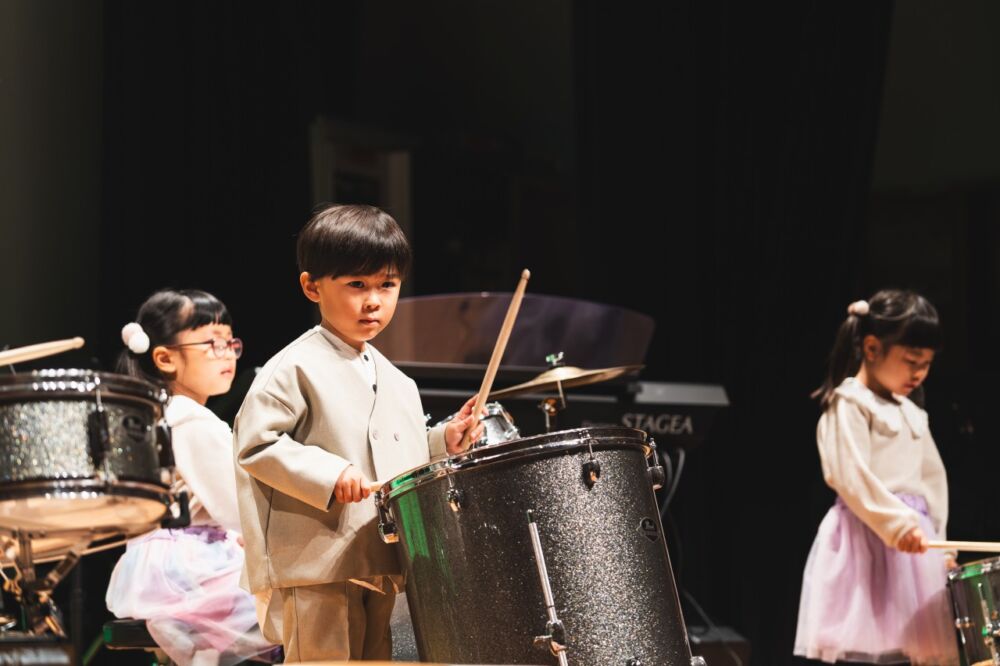 年一回の発表会で披露。子供たちの楽しそうに演奏する様子